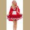 Sexy Women's Little Red Riding Hood Mini Dress Cosplay Costume