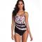 Plus Size Bikini Swimsuit for Women, Women's One Piece Bathing Suit Floral Cover up Ladies Padded Halter Monikini Beach 