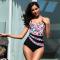 Plus Size Bikini Swimsuit for Women, Women's One Piece Bathing Suit Floral Cover up Ladies Padded Halter Monikini Beach 