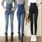 Womens Jeans High Waist Jeans Fashion Slim Denim Long Pencil Pants For Woman Jeans