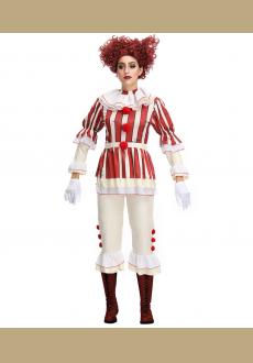 Women's Harlequin Scary Clown Cosplay Halloween Costume 
