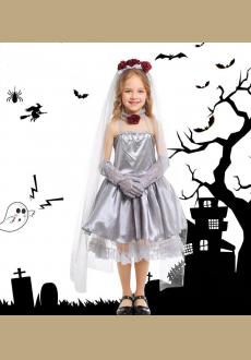 Ghostly Girl Bride Costume Cemetery Bride Costume Halloween Girl Costume