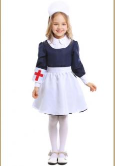 Little Girls Nurse Cosplay Costume Halloween Party Dress Up Costumes