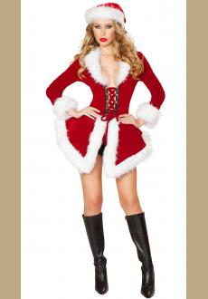 Santa Claus Costume for Adults Women Sexy Christmas Dress Costumes Red Christmas Clothes Night Club Christmas Carnival D