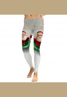 Women's Santa Claus 3D printed leggings