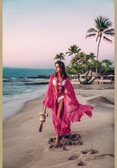 Women Beach Cover Ups Cardigan Blouse Long Bikini Kimono Wraps Chiffon Rayon