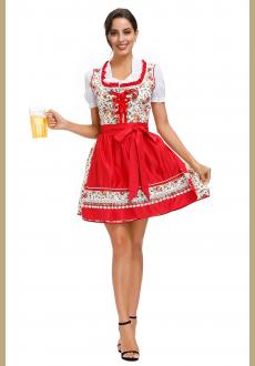 New Oktoberfest Costume Sexy Beer Girl Dirndl Dress Bavaria German Wench Maid Uniform Party Fancy Dress