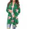 Womens Fashion Open Front Christmas Print Casual Long Sleeve Cardigans 