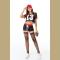 Lady Football Rugby Baby Sexy Cheerleading Costume Top Shorts Set Sports Player Cheerleader Uniform