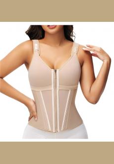 Women's Shapewear Corset Tank Top with Front Zipper